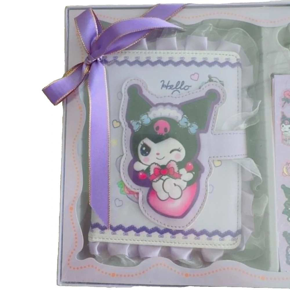 Sanrio Kuromi Stationery Gift Set Journal Stickers Pens Purple NIP Kawaii Cute